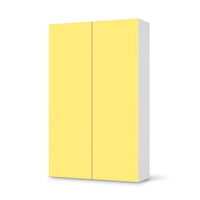 Klebefolie für Möbel Gelb Light - IKEA Besta Schrank Hoch 2 Türen  - weiss