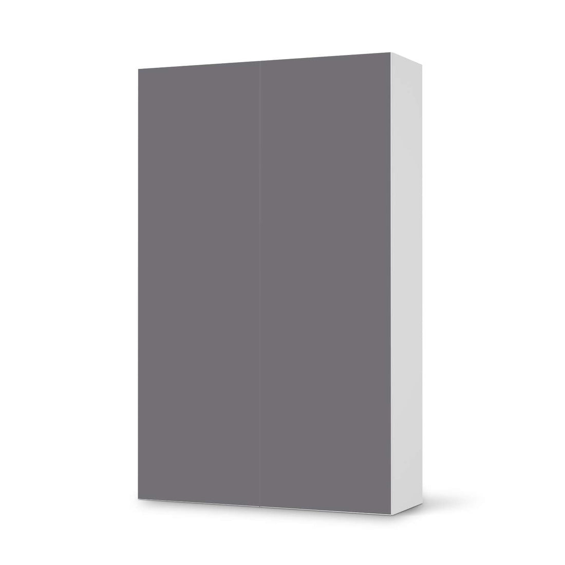 Klebefolie für Möbel Grau Light - IKEA Besta Schrank Hoch 2 Türen  - weiss
