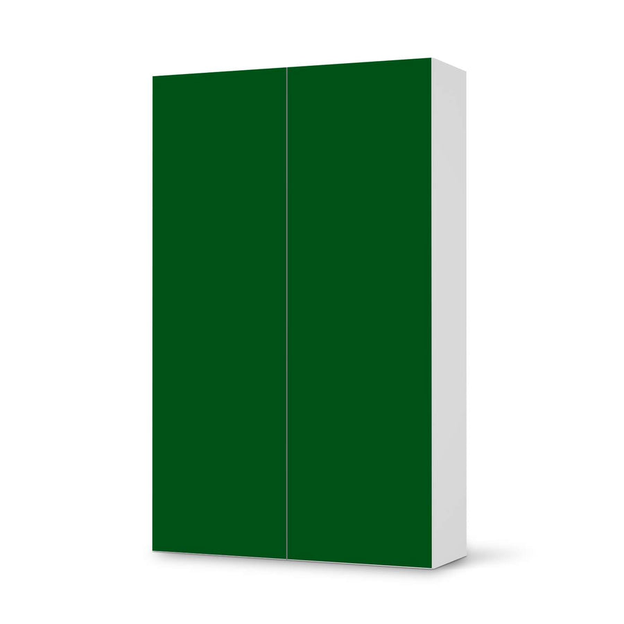 Klebefolie für Möbel Grün Dark - IKEA Besta Schrank Hoch 2 Türen  - weiss