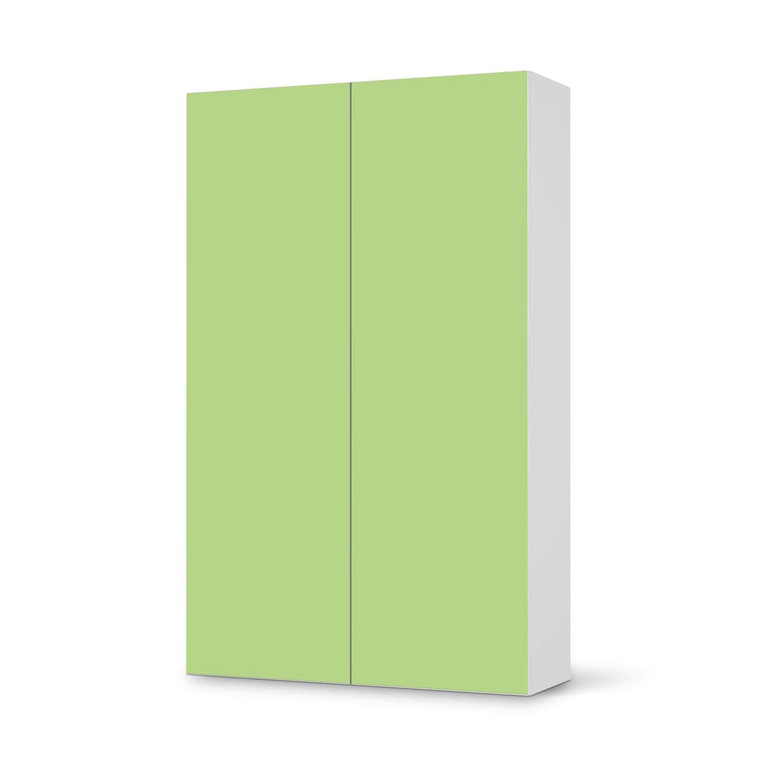 Klebefolie für Möbel Hellgrün Light - IKEA Besta Schrank Hoch 2 Türen  - weiss