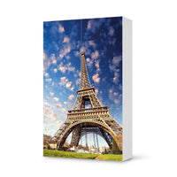 Klebefolie für Möbel La Tour Eiffel - IKEA Besta Schrank Hoch 2 Türen  - weiss