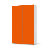 Klebefolie für Möbel Orange Dark - IKEA Besta Schrank Hoch 2 Türen  - weiss