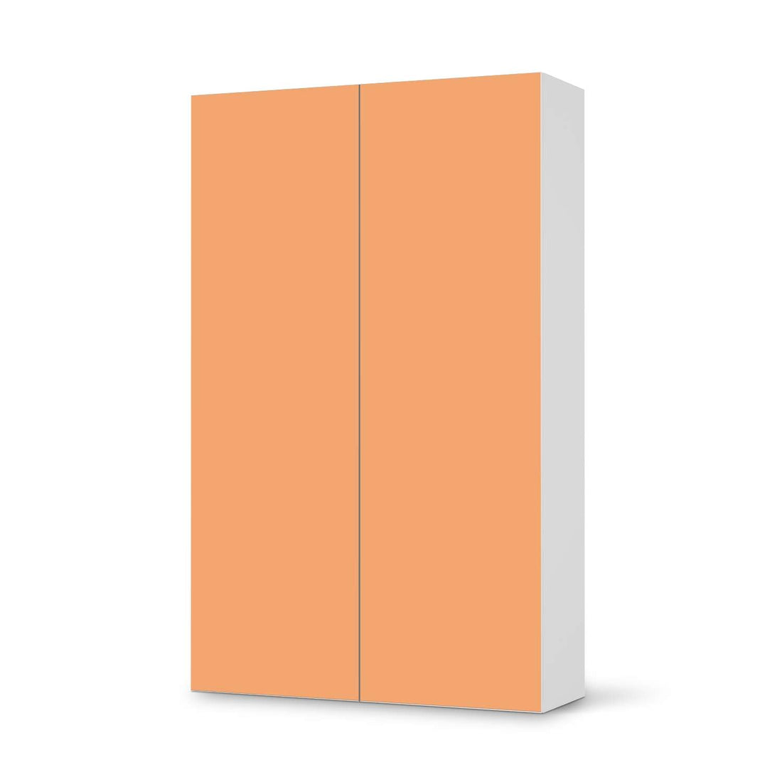 Klebefolie für Möbel Orange Light - IKEA Besta Schrank Hoch 2 Türen  - weiss