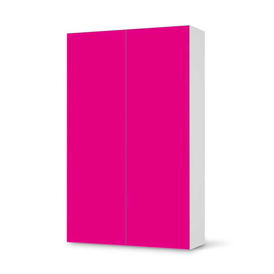 Klebefolie für Möbel Pink Dark - IKEA Besta Schrank Hoch 2 Türen  - weiss
