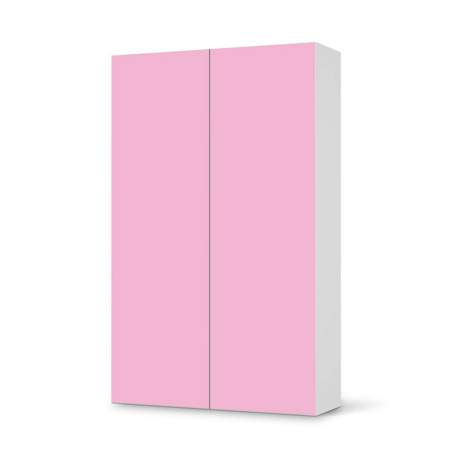 Klebefolie für Möbel Pink Light - IKEA Besta Schrank Hoch 2 Türen  - weiss