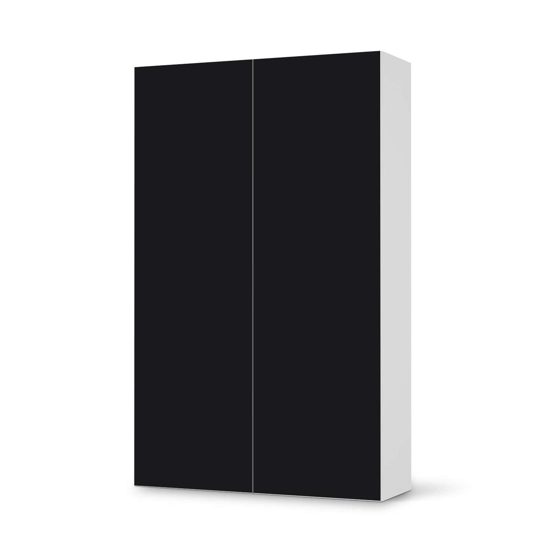 Klebefolie für Möbel Schwarz - IKEA Besta Schrank Hoch 2 Türen  - weiss