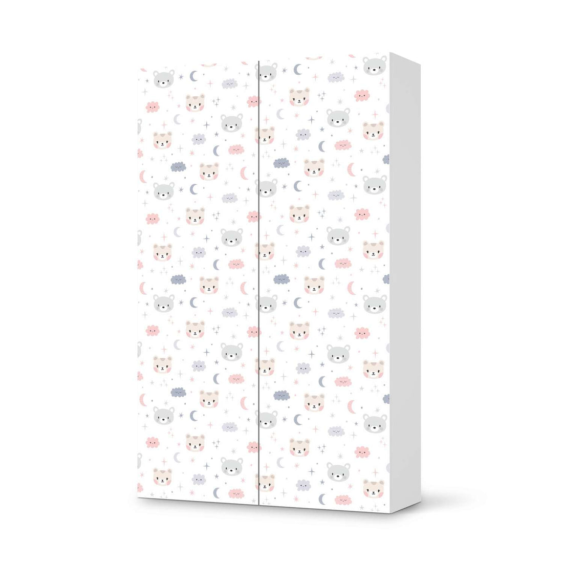 Klebefolie für Möbel Sweet Dreams - IKEA Besta Schrank Hoch 2 Türen  - weiss