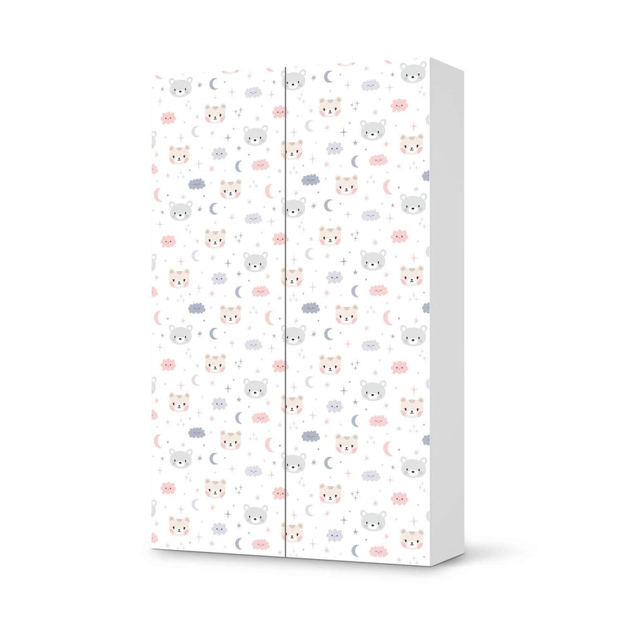 Klebefolie für Möbel Sweet Dreams - IKEA Besta Schrank Hoch 2 Türen  - weiss