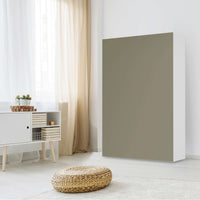 Klebefolie für Möbel Braungrau Light - IKEA Besta Schrank Hoch 2 Türen - Wohnzimmer