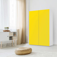 Klebefolie für Möbel Gelb Dark - IKEA Besta Schrank Hoch 2 Türen - Wohnzimmer