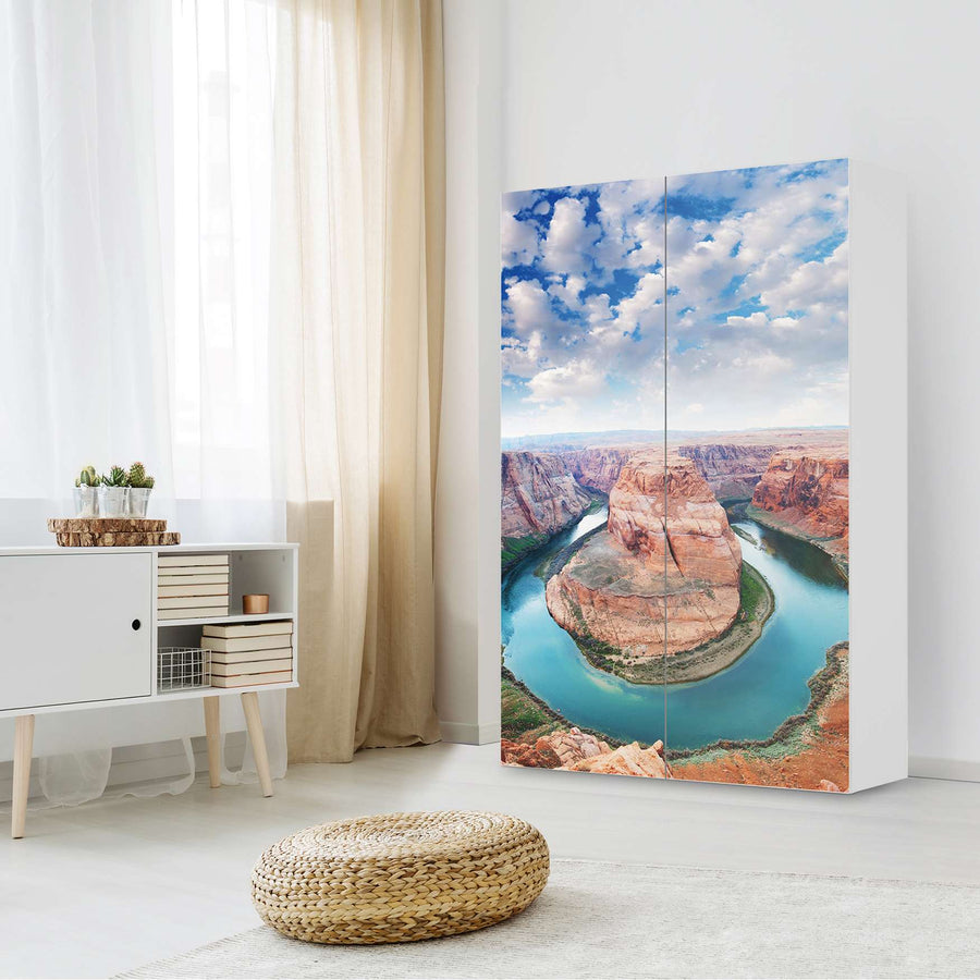 Klebefolie für Möbel Grand Canyon - IKEA Besta Schrank Hoch 2 Türen - Wohnzimmer