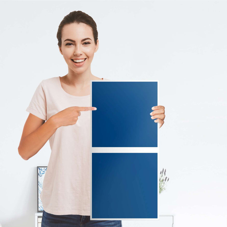 Klebefolie für Möbel Blau Dark - IKEA Expedit Regal 2 Türen Hoch - Folie