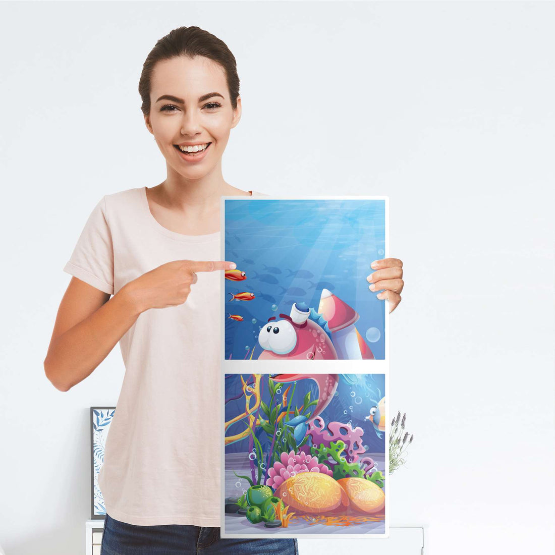 Klebefolie für Möbel Bubbles - IKEA Expedit Regal 2 Türen Hoch - Folie