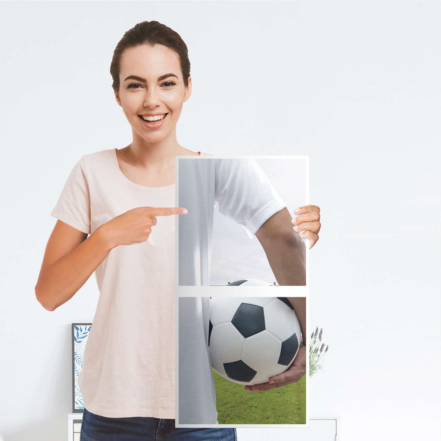 Klebefolie für Möbel Footballmania - IKEA Expedit Regal 2 Türen Hoch - Folie