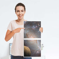 Klebefolie für Möbel Milky Way - IKEA Expedit Regal 2 Türen Hoch - Folie