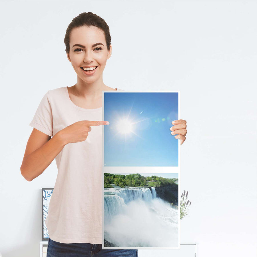 Klebefolie für Möbel Niagara Falls - IKEA Expedit Regal 2 Türen Hoch - Folie