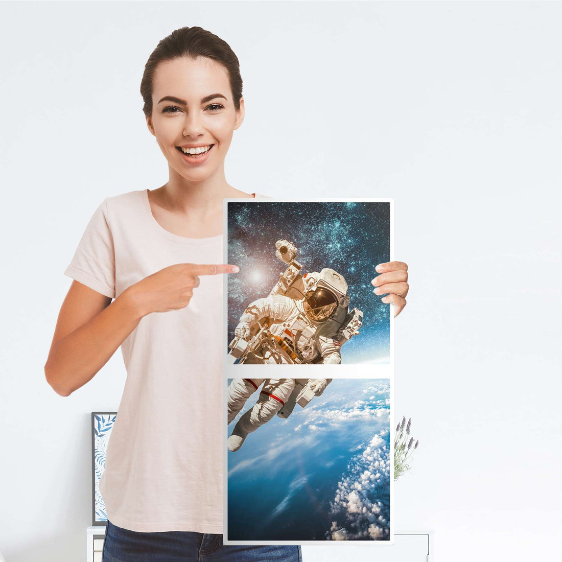 Klebefolie für Möbel Outer Space - IKEA Expedit Regal 2 Türen Hoch - Folie
