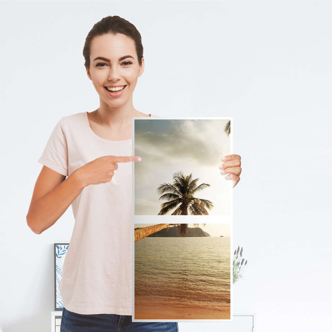 Klebefolie für Möbel Paradise - IKEA Expedit Regal 2 Türen Hoch - Folie