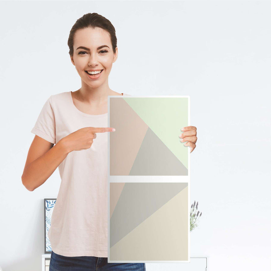 Klebefolie für Möbel Pastell Geometrik - IKEA Expedit Regal 2 Türen Hoch - Folie
