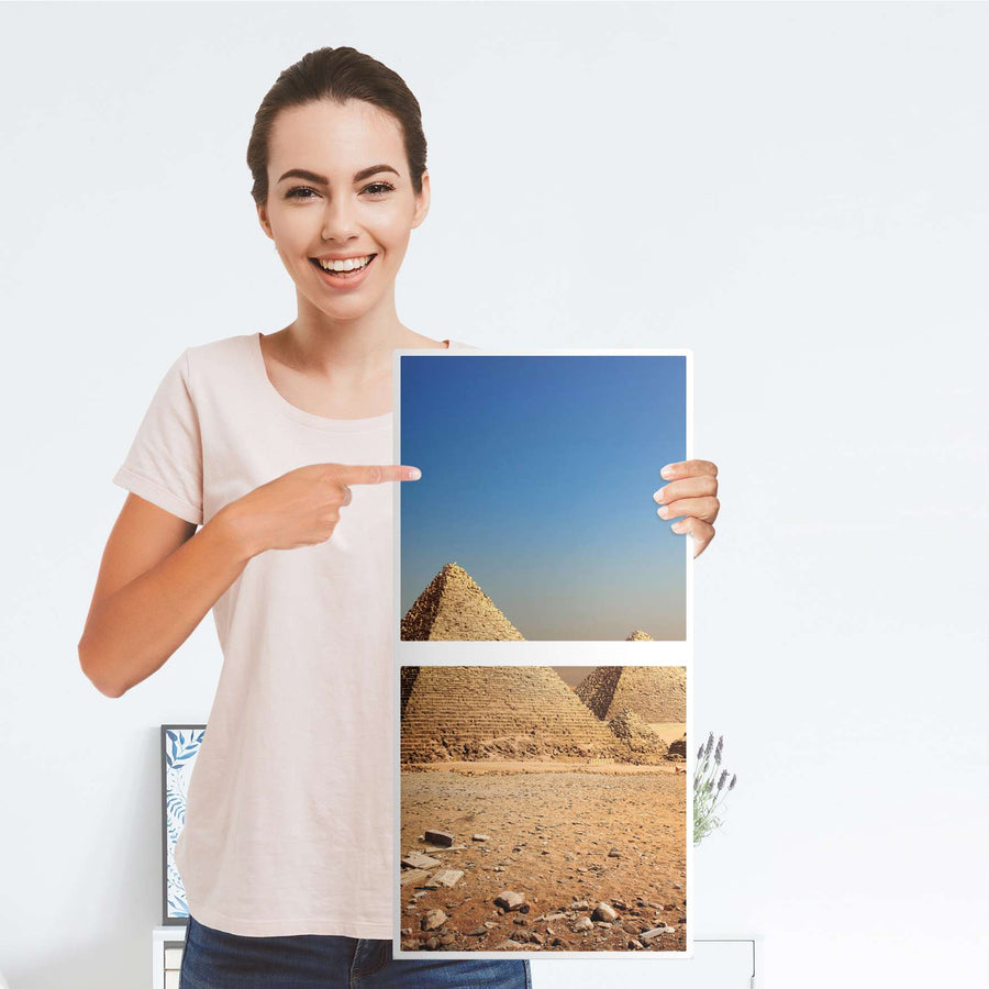 Klebefolie für Möbel Pyramids - IKEA Expedit Regal 2 Türen Hoch - Folie