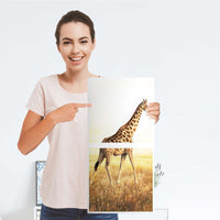 Klebefolie für Möbel Savanna Giraffe - IKEA Expedit Regal 2 Türen Hoch - Folie
