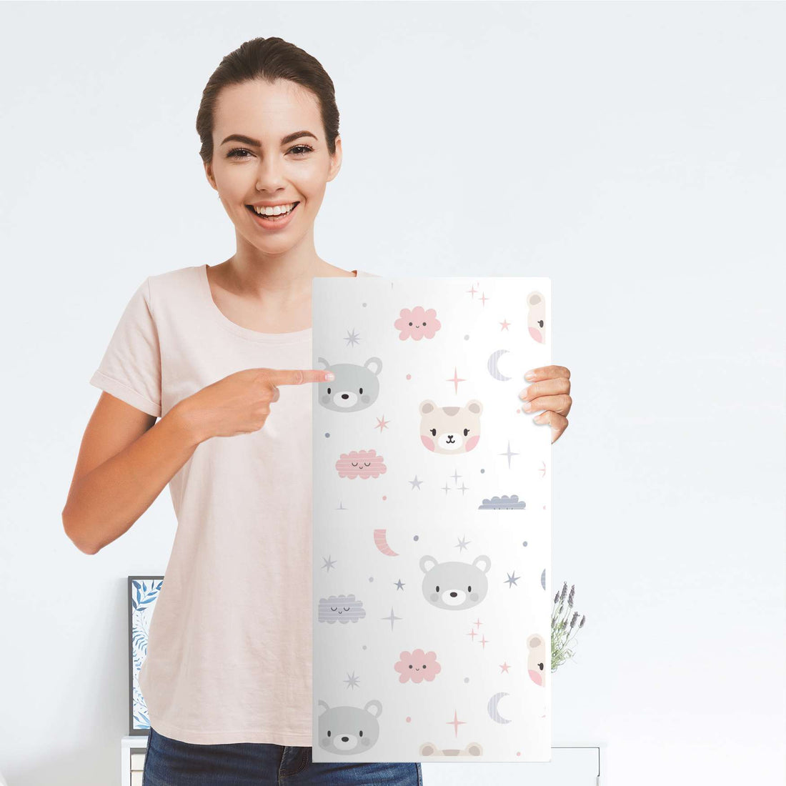 Klebefolie für Möbel Sweet Dreams - IKEA Expedit Regal 2 Türen Hoch - Folie