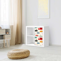 Klebefolie für Möbel Cars - IKEA Expedit Regal 2 Türen Hoch - Kinderzimmer