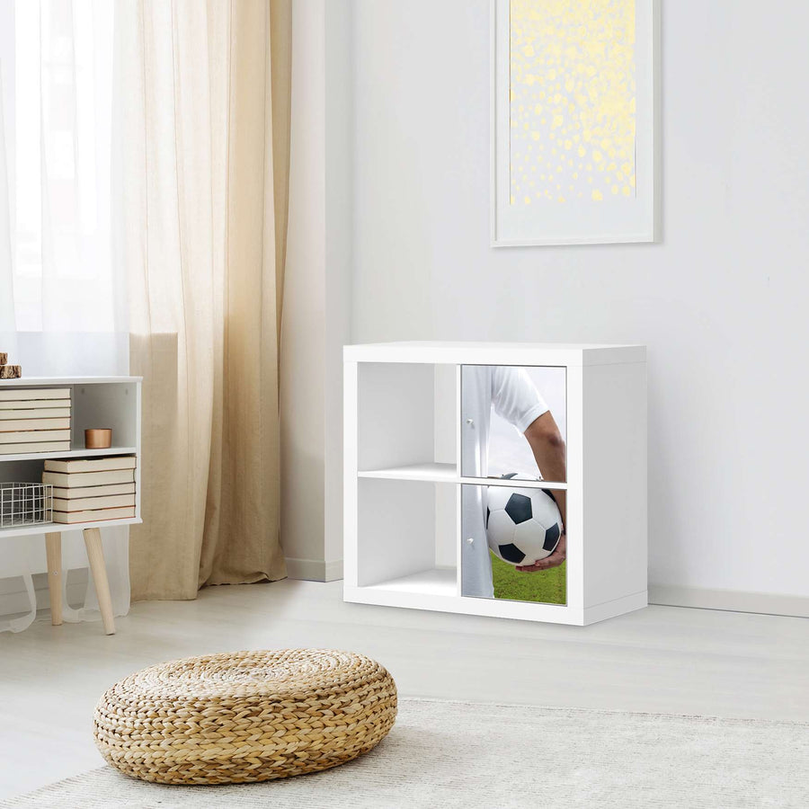 Klebefolie für Möbel Footballmania - IKEA Expedit Regal 2 Türen Hoch - Kinderzimmer