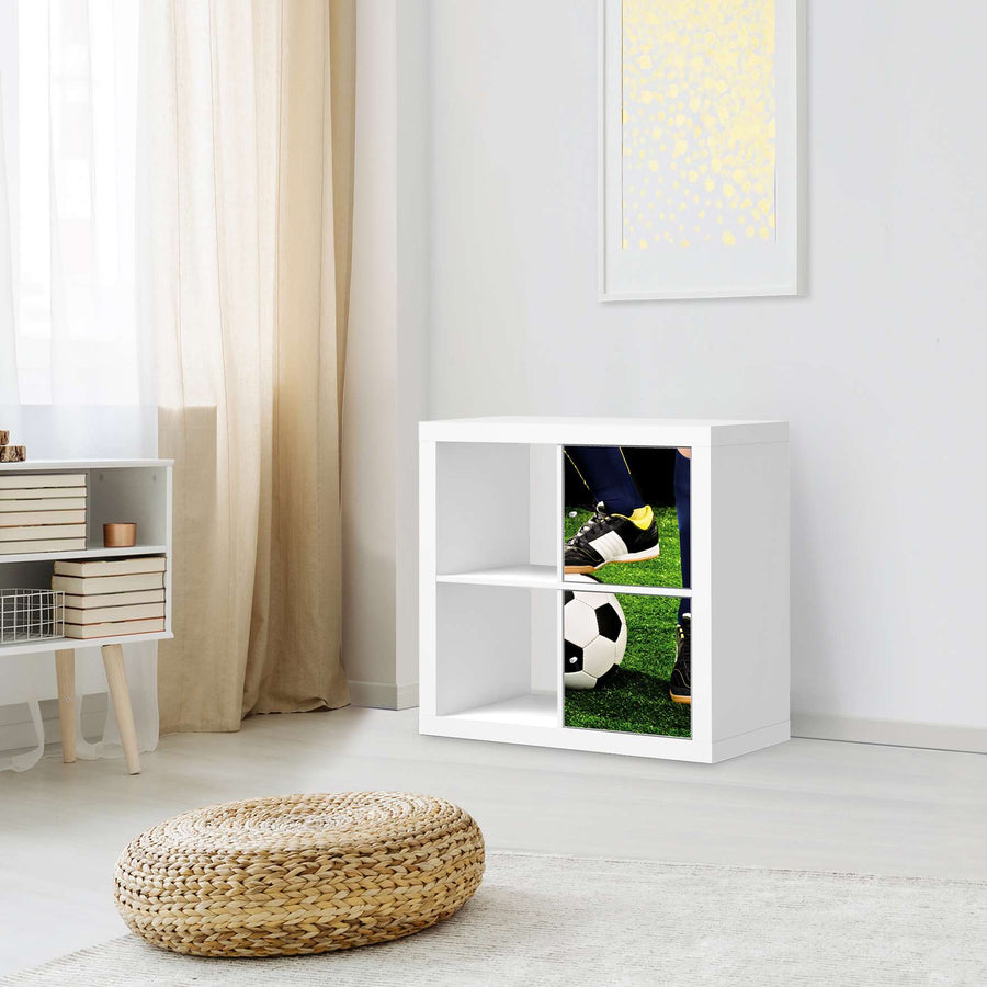 Klebefolie für Möbel Fussballstar - IKEA Expedit Regal 2 Türen Hoch - Kinderzimmer