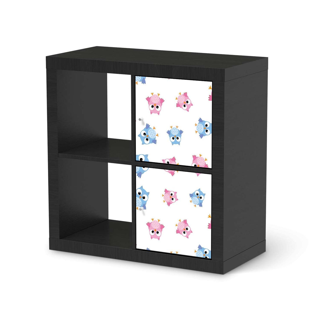 Klebefolie für Möbel Eulenparty - IKEA Expedit Regal 2 Türen Hoch - schwarz