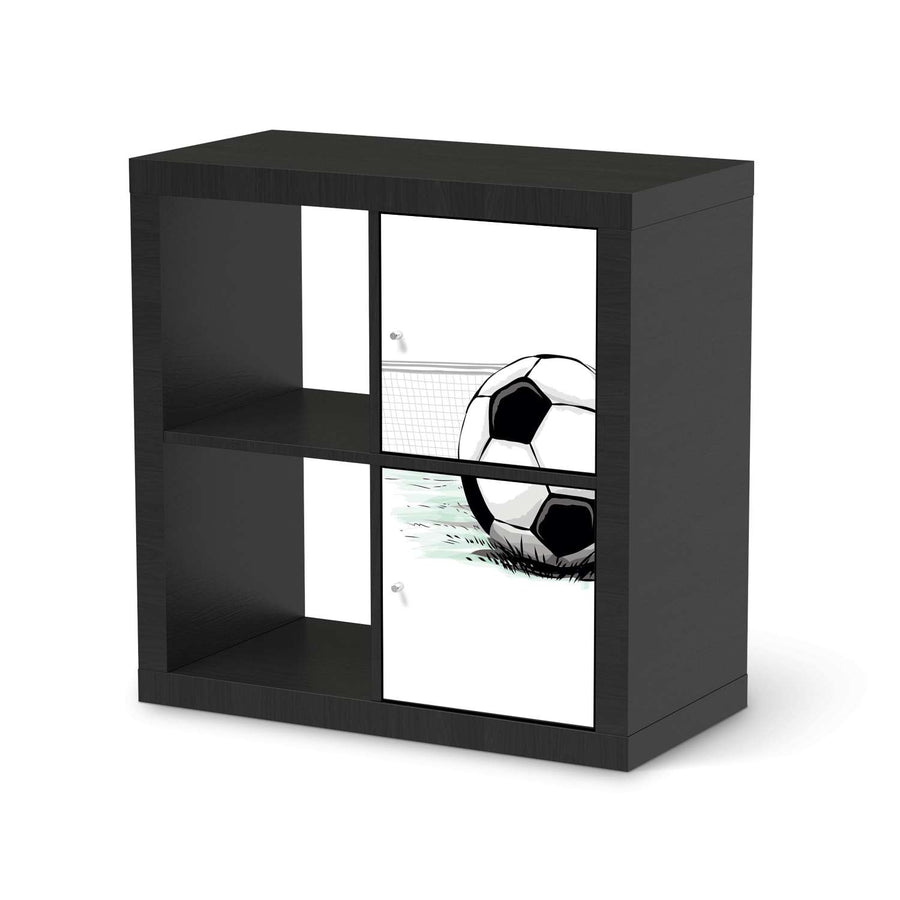 Klebefolie für Möbel Freistoss - IKEA Expedit Regal 2 Türen Hoch - schwarz