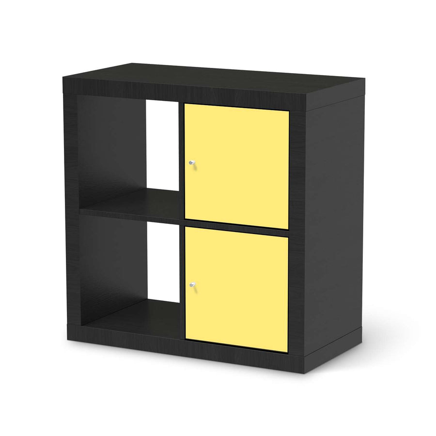 Klebefolie für Möbel Gelb Light - IKEA Expedit Regal 2 Türen Hoch - schwarz