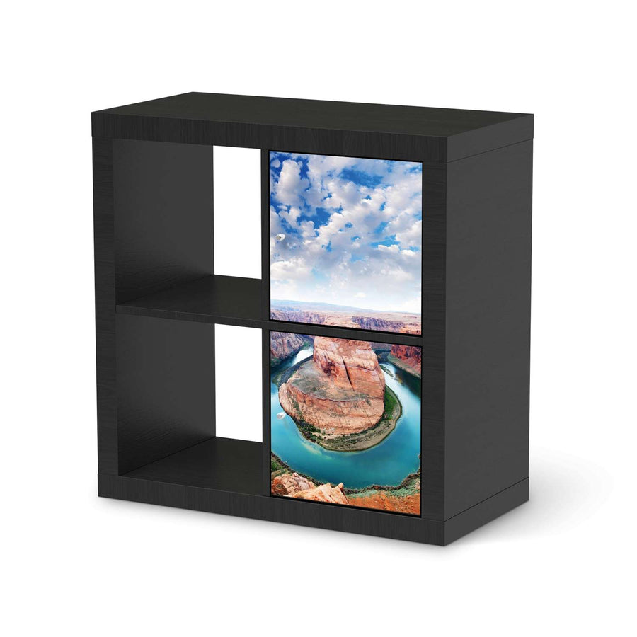 Klebefolie für Möbel Grand Canyon - IKEA Expedit Regal 2 Türen Hoch - schwarz