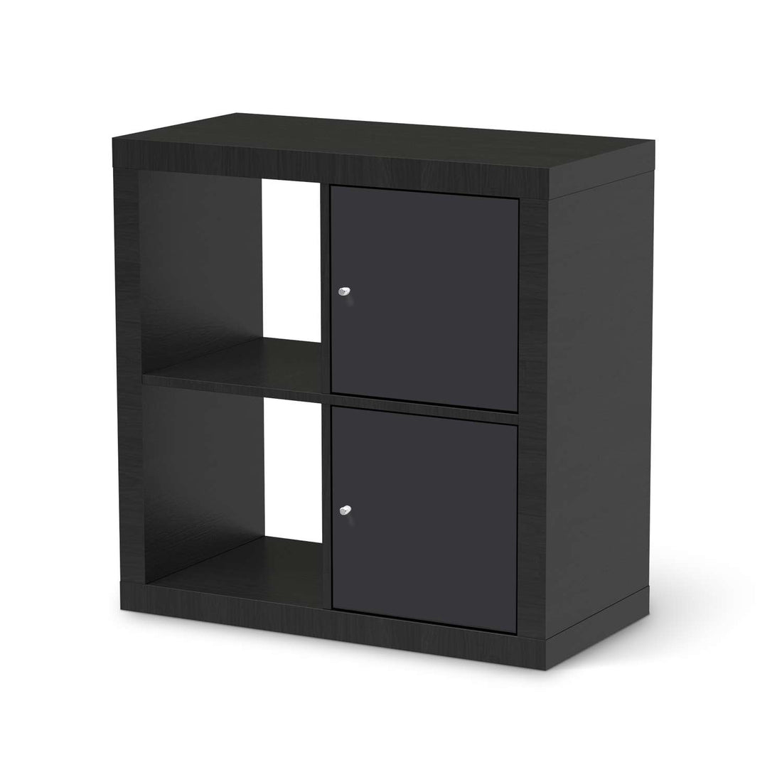 Klebefolie für Möbel Grau Dark - IKEA Expedit Regal 2 Türen Hoch - schwarz