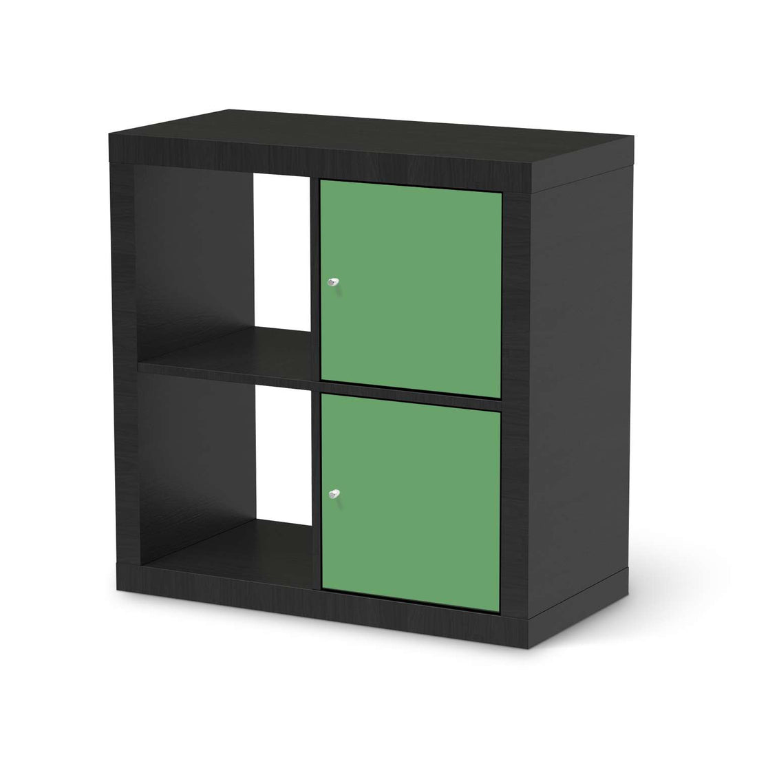 Klebefolie für Möbel Grün Light - IKEA Expedit Regal 2 Türen Hoch - schwarz