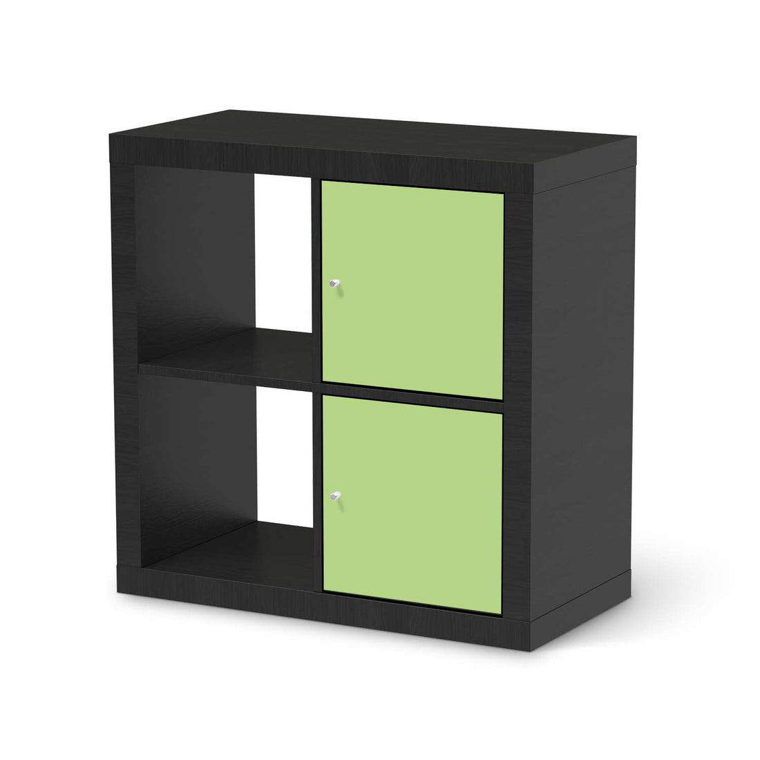 Klebefolie für Möbel Hellgrün Light - IKEA Expedit Regal 2 Türen Hoch - schwarz