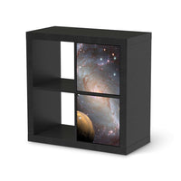 Klebefolie für Möbel Milky Way - IKEA Expedit Regal 2 Türen Hoch - schwarz