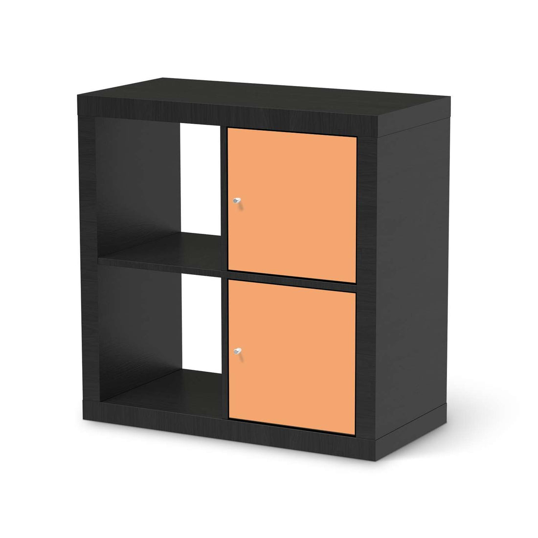 Klebefolie für Möbel Orange Light - IKEA Expedit Regal 2 Türen Hoch - schwarz