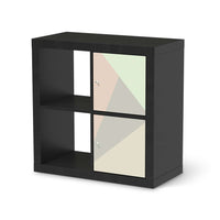Klebefolie für Möbel Pastell Geometrik - IKEA Expedit Regal 2 Türen Hoch - schwarz