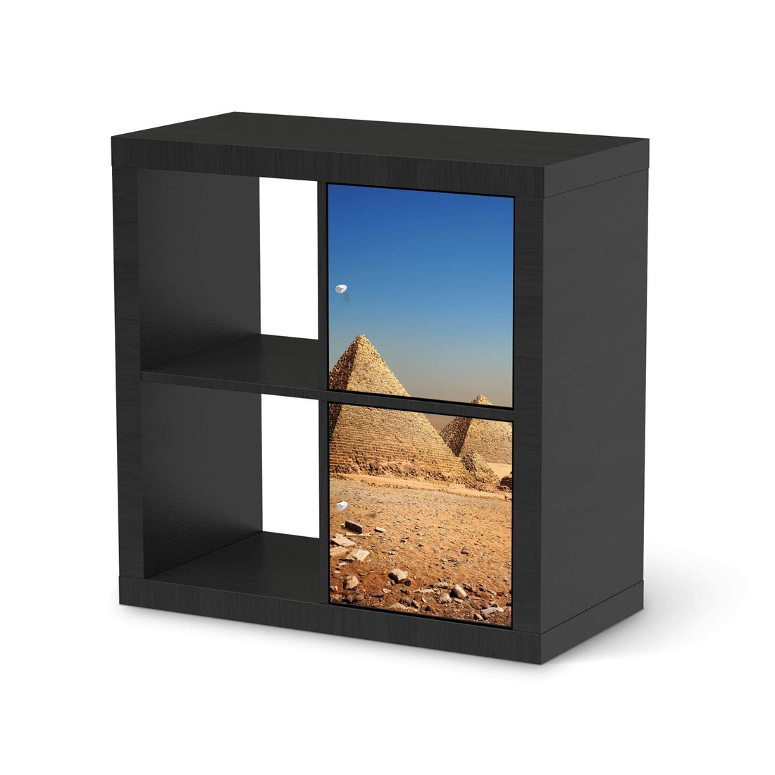Klebefolie für Möbel Pyramids - IKEA Expedit Regal 2 Türen Hoch - schwarz