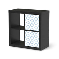 Klebefolie für Möbel Retro Pattern - Blau - IKEA Expedit Regal 2 Türen Hoch - schwarz