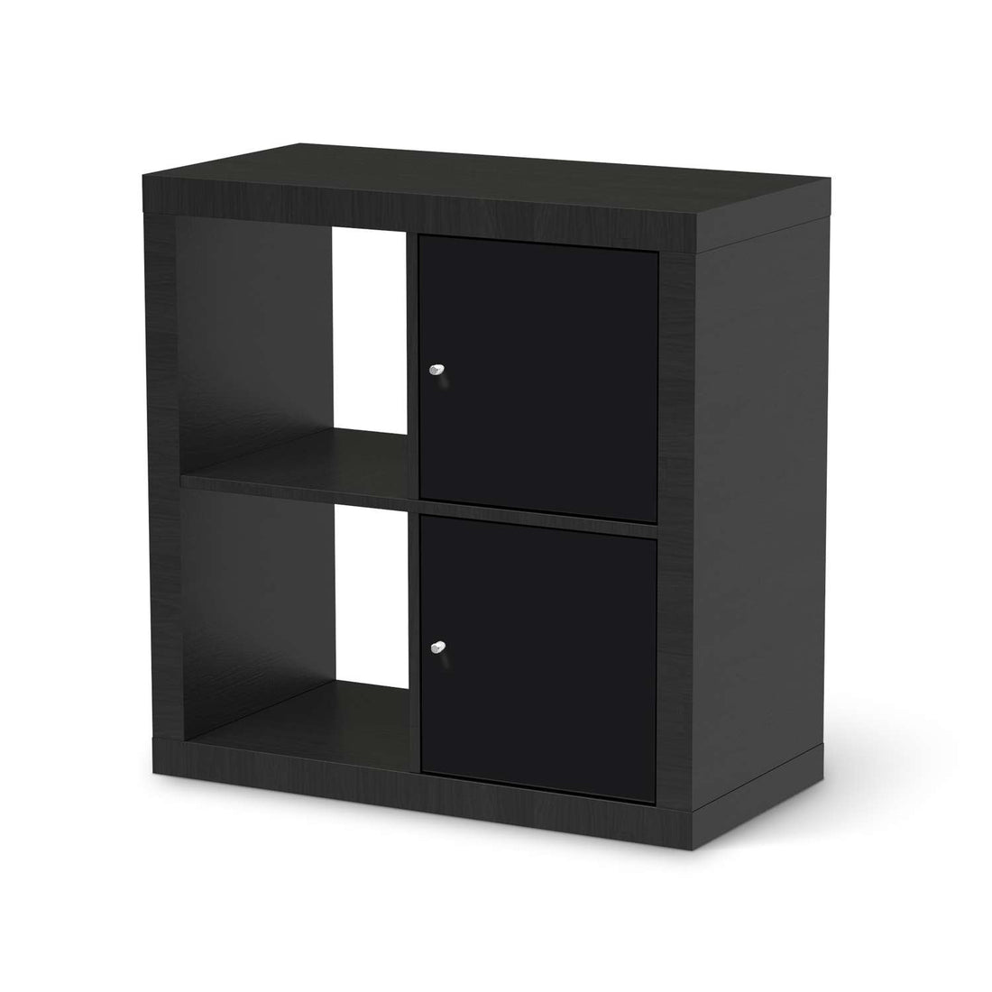 Klebefolie für Möbel Schwarz - IKEA Expedit Regal 2 Türen Hoch - schwarz