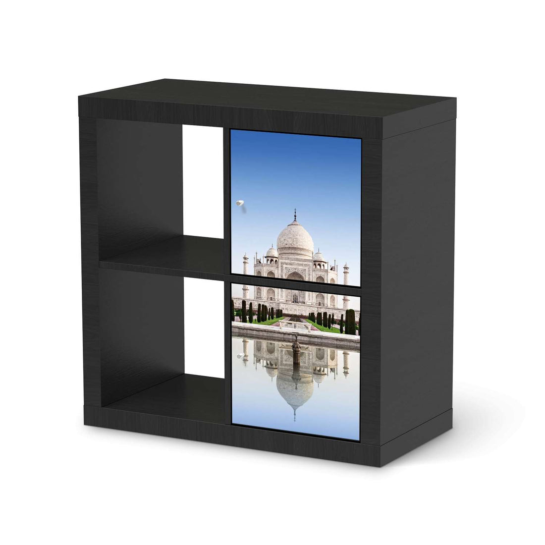 Klebefolie für Möbel Taj Mahal - IKEA Expedit Regal 2 Türen Hoch - schwarz
