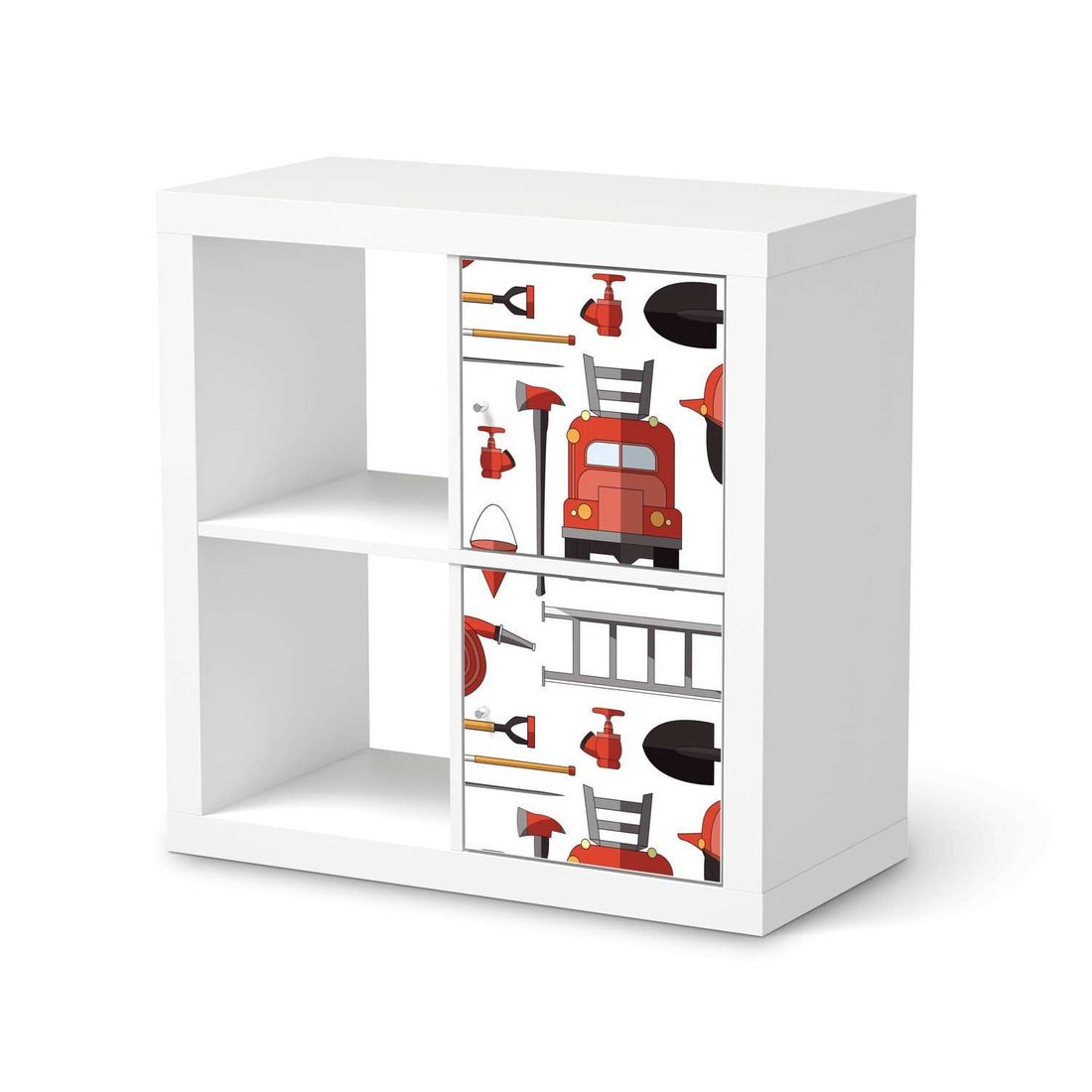 Klebefolie für Möbel Firefighter - IKEA Expedit Regal 2 Türen Hoch  - weiss