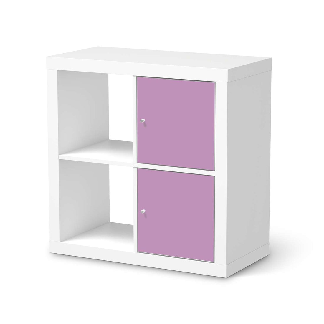 Klebefolie für Möbel Flieder Light - IKEA Expedit Regal 2 Türen Hoch  - weiss