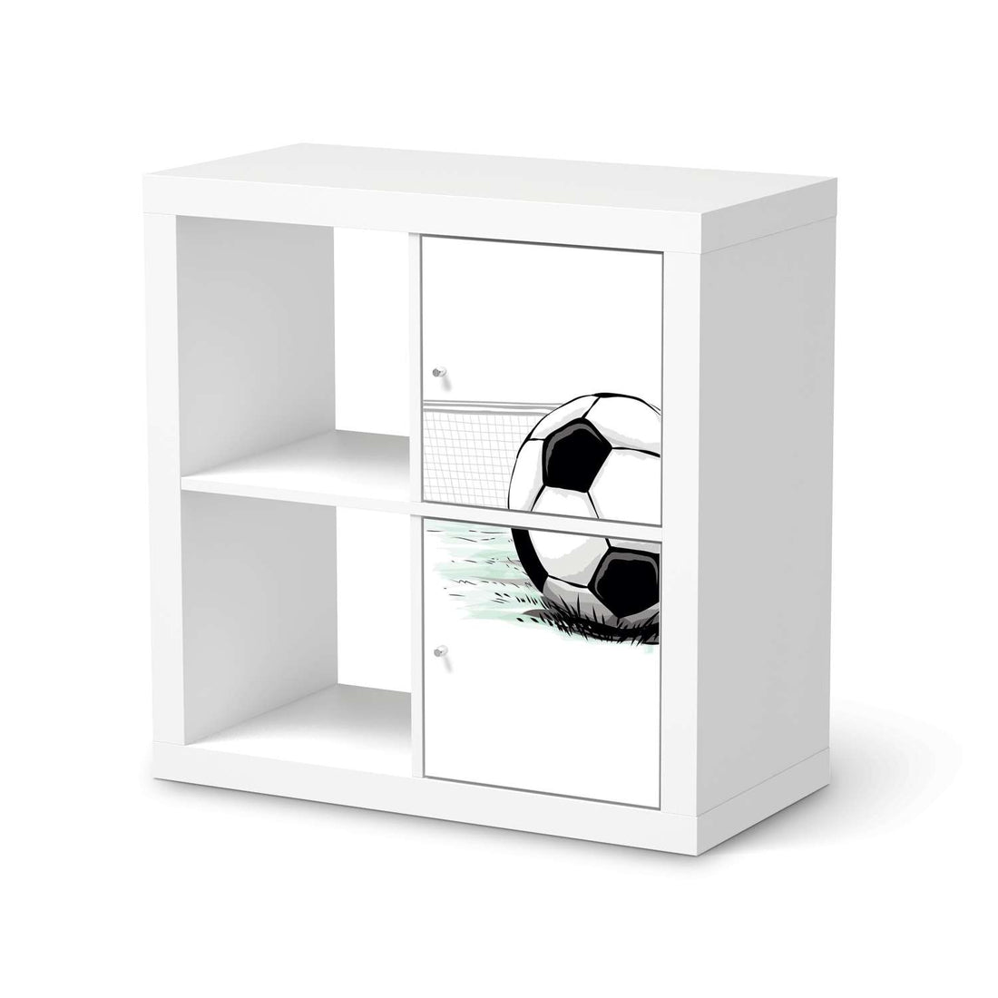 Klebefolie für Möbel Freistoss - IKEA Expedit Regal 2 Türen Hoch  - weiss