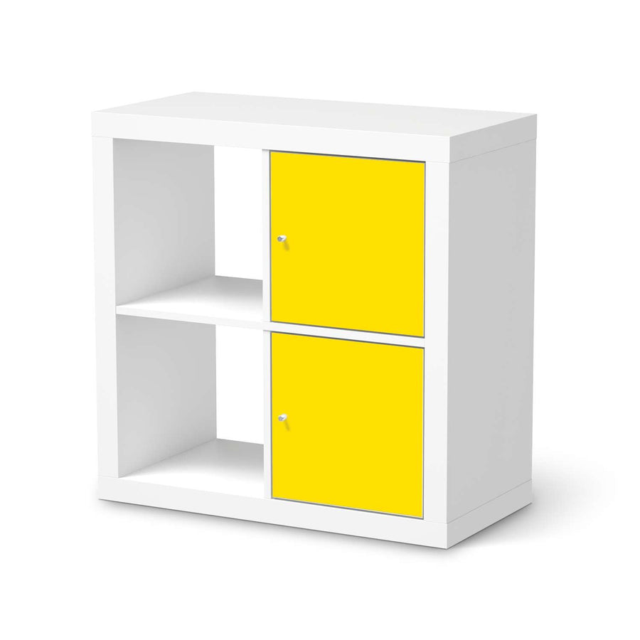 Klebefolie für Möbel Gelb Dark - IKEA Expedit Regal 2 Türen Hoch  - weiss