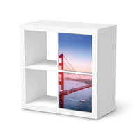 Klebefolie für Möbel Golden Gate - IKEA Expedit Regal 2 Türen Hoch  - weiss