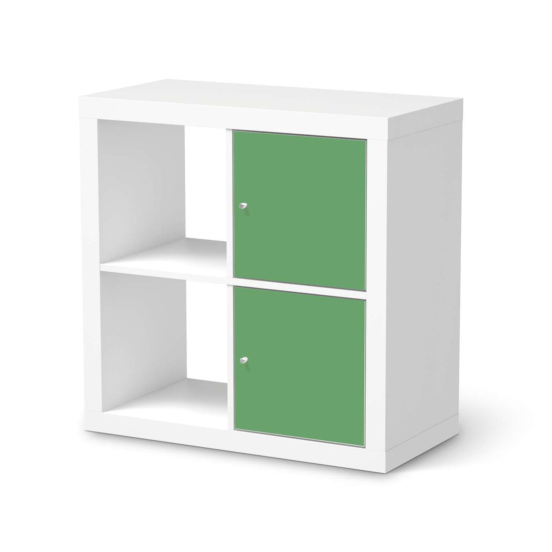 Klebefolie für Möbel Grün Light - IKEA Expedit Regal 2 Türen Hoch  - weiss