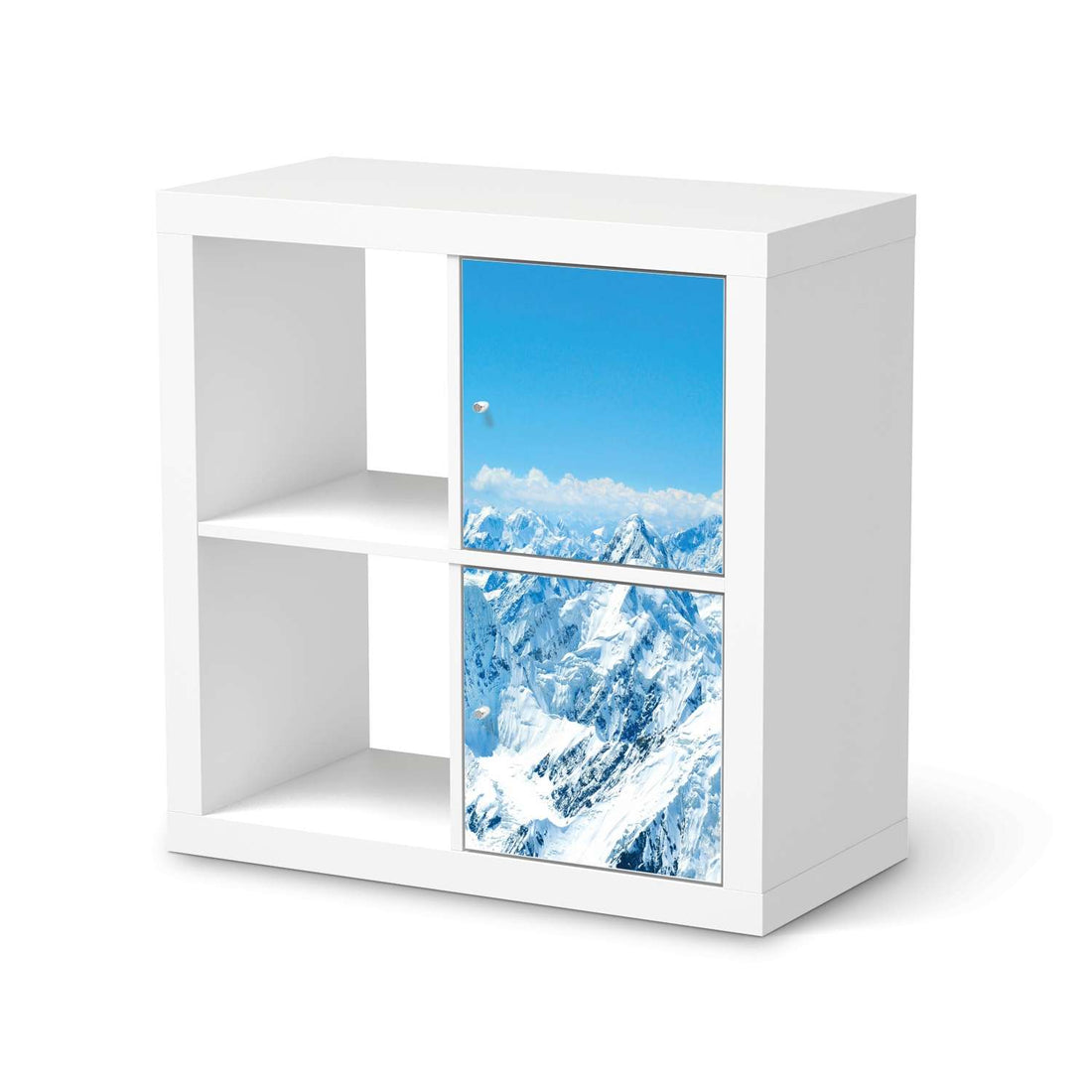 Klebefolie für Möbel Himalaya - IKEA Expedit Regal 2 Türen Hoch  - weiss
